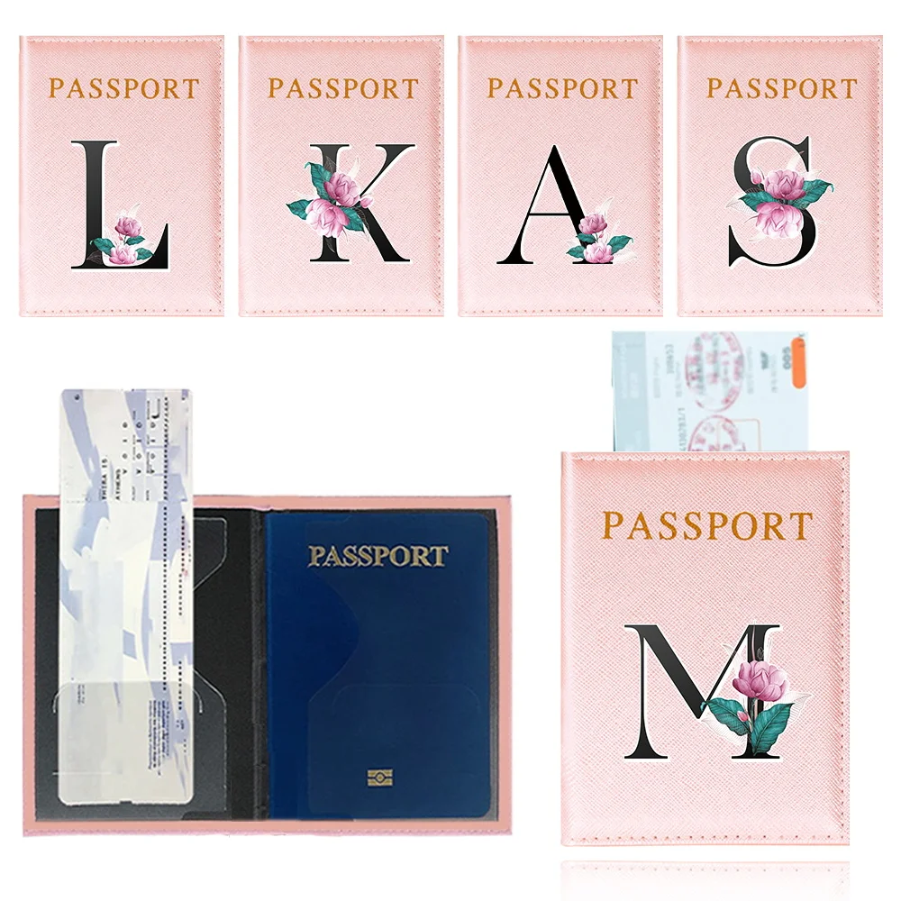 

Passport Cover Passports Case Pink Color Passport Holder Whitemarble Print Series Pu Leather Antifouling Travel Accessory