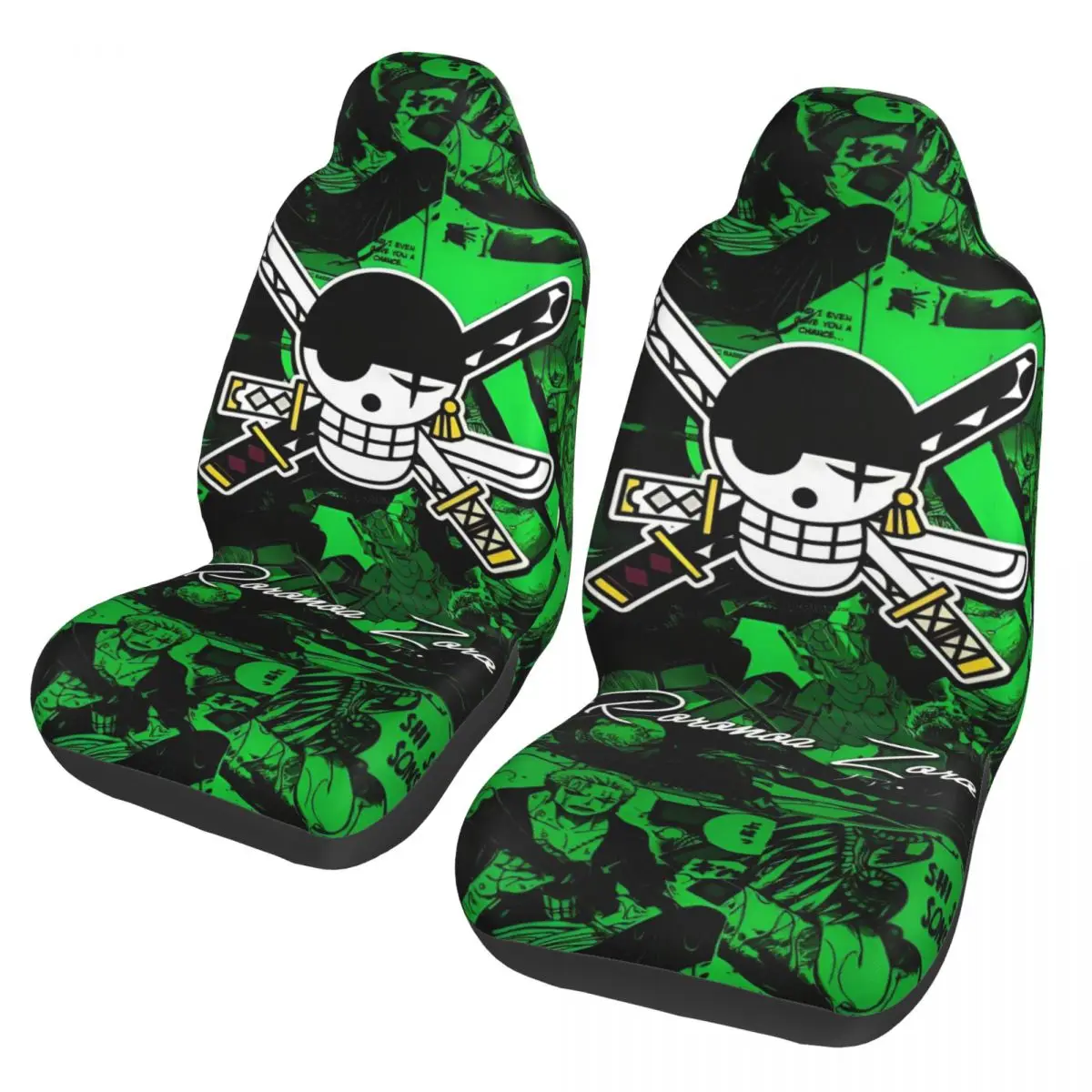 

One Piece Zoro Skull Universal Car Seat Cover Protector Suitable For All Kinds Models Seat Cushion/Cover Fabric Hunting