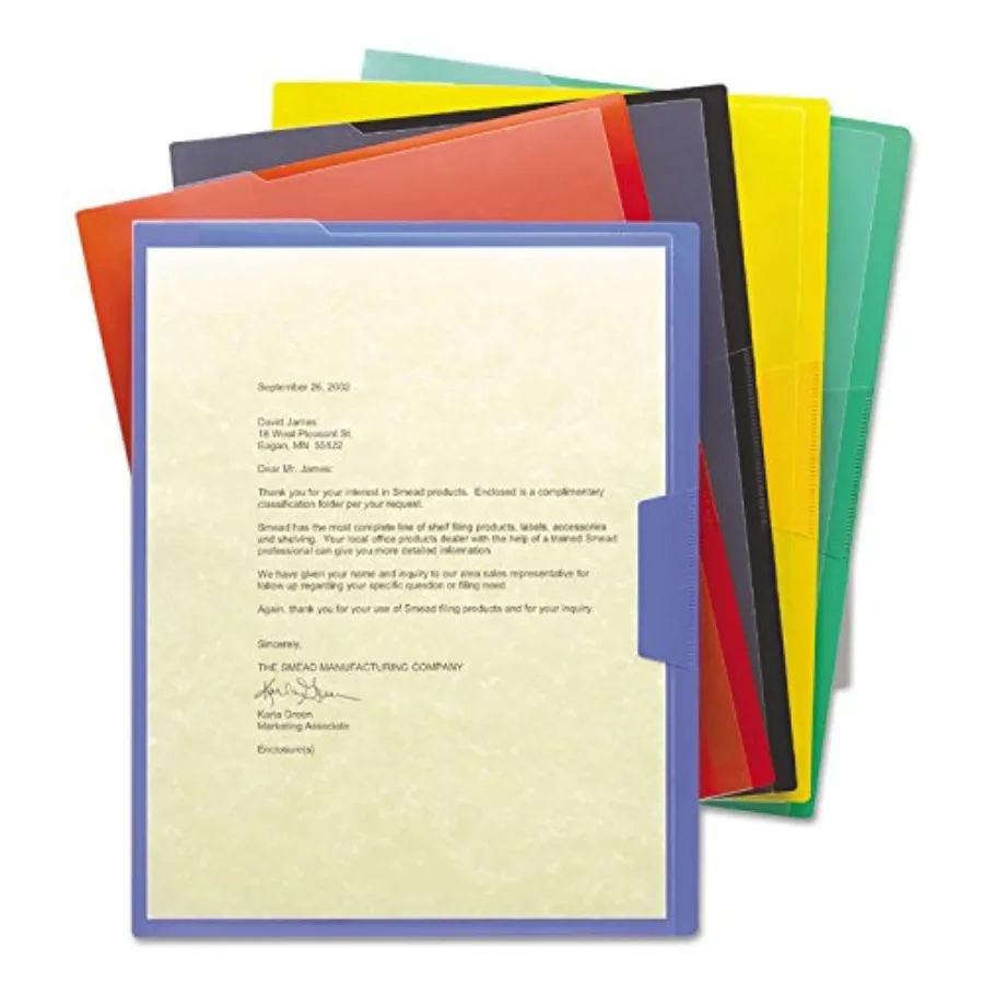 

Папка-конверт Organized Up Poly Opaque Project, формат Letter, разные цвета, 5 шт. в упаковке, 85740