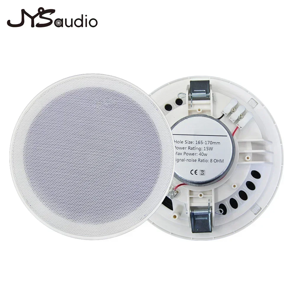 6 inch Passive Ceiling Speaker 15W Home Theater Sound System Public Address Stereo Narrow Loudspeaker for Residential Hotel Inn