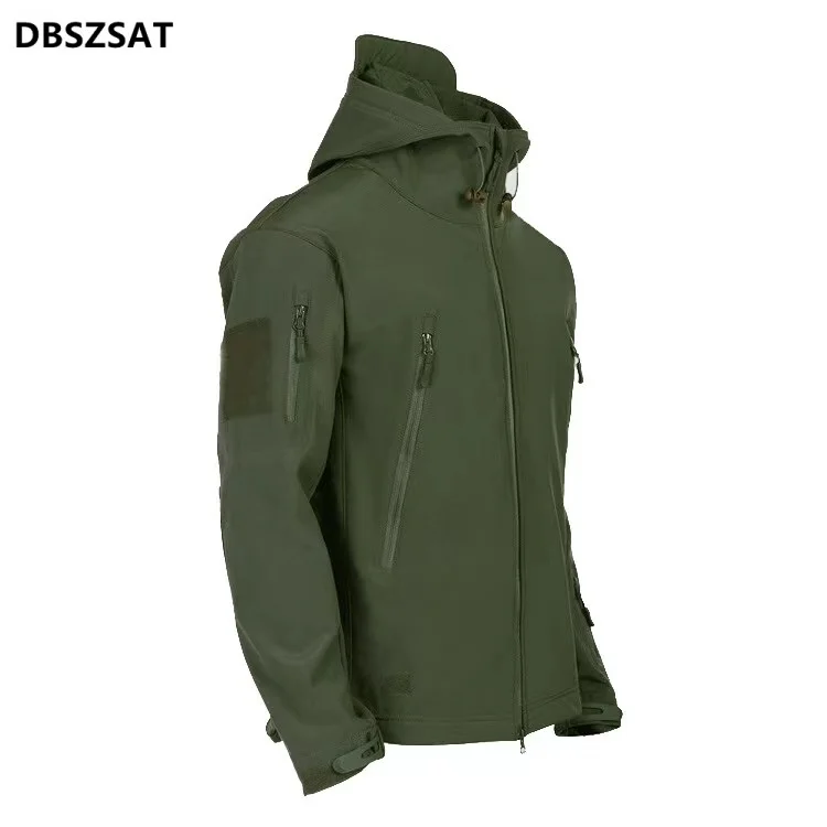 2023  Shark Skin Soft Shell Jackets Men Tactical Windproof Waterproof jacket men Army Combat Jackets Mens Hooded Bomber Coats