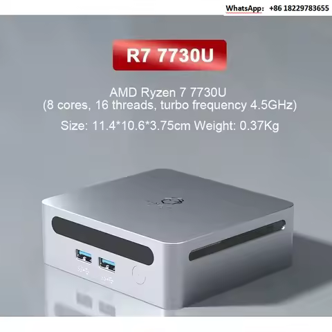 SZBOX Ryzen 7730U 7530U 7330U MI-NI PC WIFI6 BT5.2 Dual Cha-nnel DDR4 3200MHz 16GB 500GB NVME SSD Desktop Gaming Computer