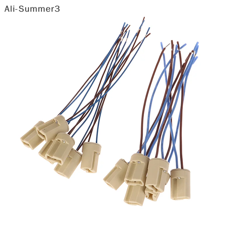 6pcs* G9 Lamp Base Ceramic Connector Base Socket With 15CM line for LED Halogen Bulb Light
