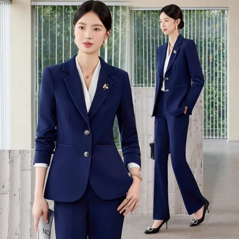 Professional Women's Suit2025New Style Beauty Salon Hotel Manager High-End Workplace Suit Jacket Workwear Autumn