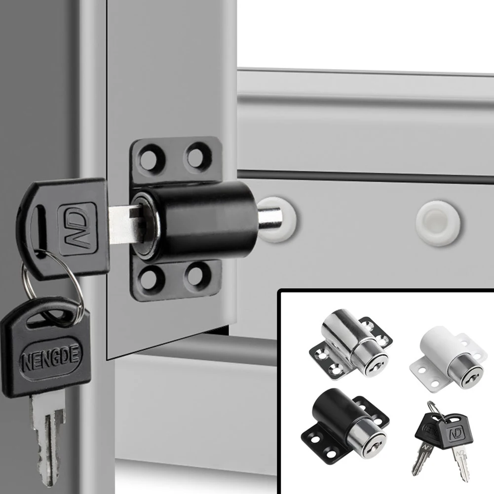 

1PC Sliding Sash Door Lock Key Baby Child Safety Protection Antitheft Security Set Aluminum Alloy Door Hardware