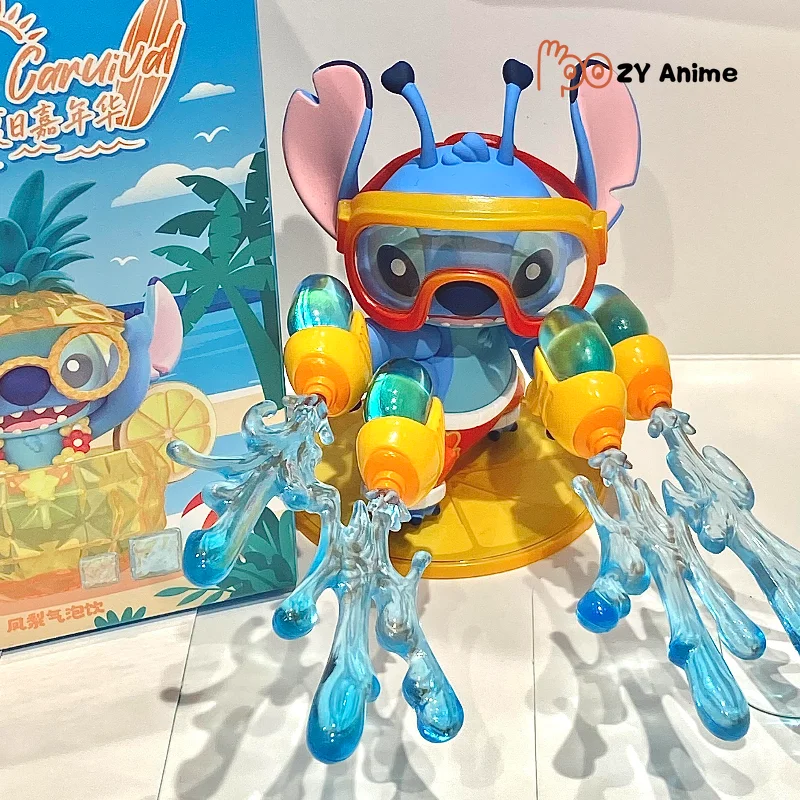 Disney Stitch Summer Carnival Series Mysterious Box Figure Anime Character Desktop Car Ornaments Surprise Blind Box Holiday Gift