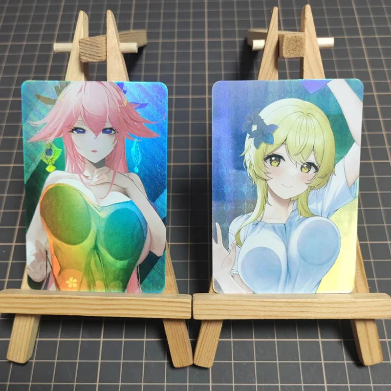 Wife Cards Collectible Cards Boys Games Toys Table Games Birthday Gifts DIY Anime Yae Miko Hotaru Tsunade Premium Flash Cards