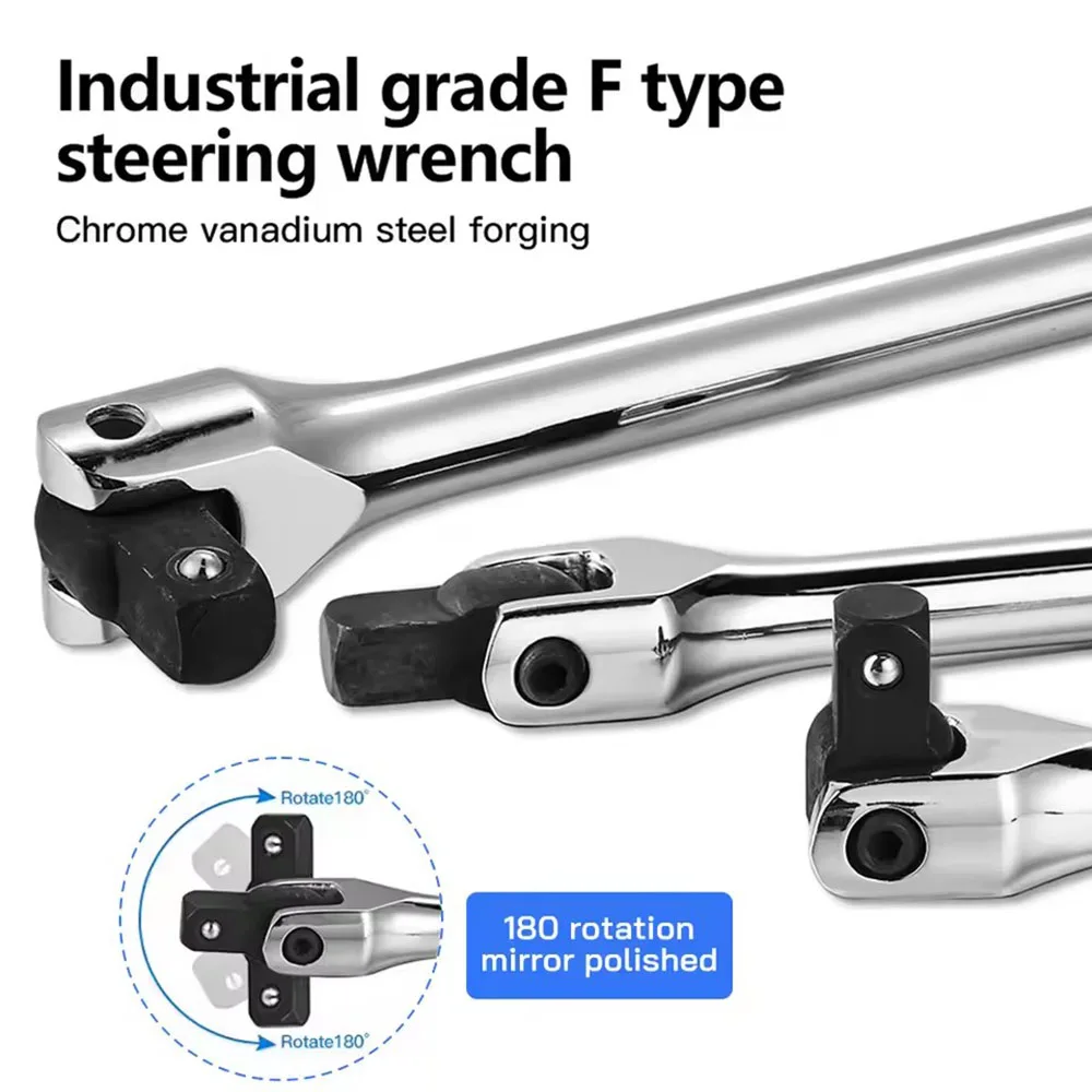 1/2 inch F Rod Wrench, 10'', 15'', 18'', Long Force Bar, Activity Head, Strong Lever, Steering Handle Repair Tool