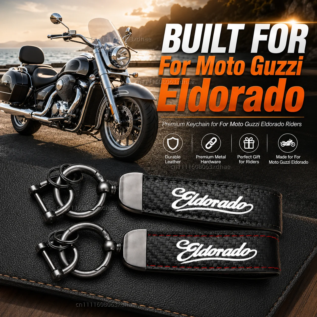 High-Grade Leather Motorcycle Keychain Holder Keyring Accessories For Moto Guzzi Eldorado 2015-2020 Cruiser