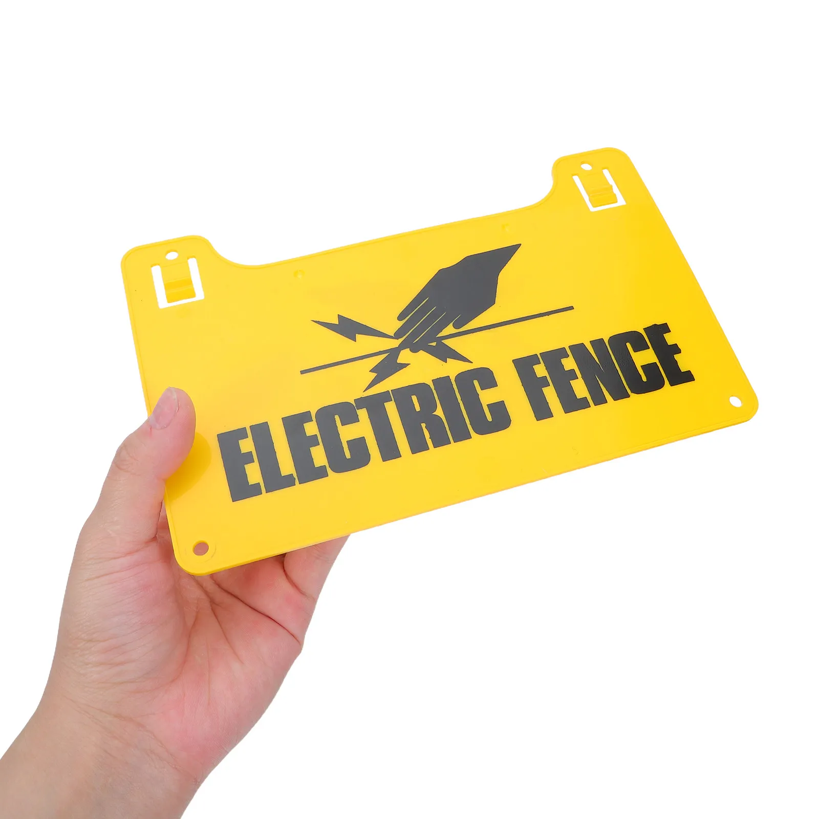 4Pcs Electric Fence Safety Warning Signs Plastic High Voltage Caution Panels Farm Home Yard Outdoor Warning Electric Shock