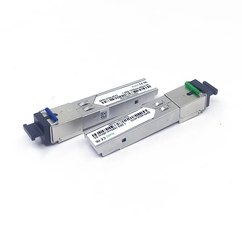 2PCS 1 pair 1.25G BiDi SFP 1310nm-TX/1550nm-RX 40km DDM Transceiver Module for Cisco / H3C / HP and more brand