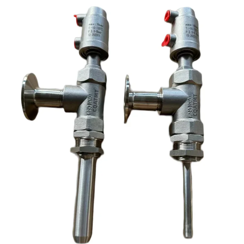 CQATMT New product angle seat valve extension SS304 pneumatic right angle canned valve anti drip canned valve