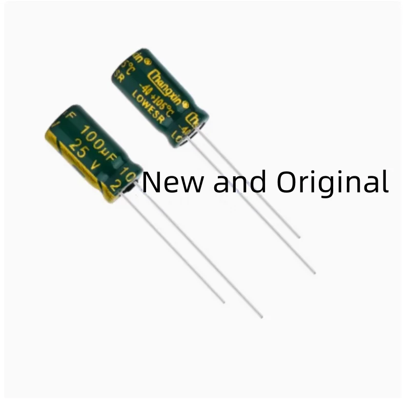 

High frequency low resistance,long-life,high temperature resistant electrolytic capacitor 100UF 25V 6X12