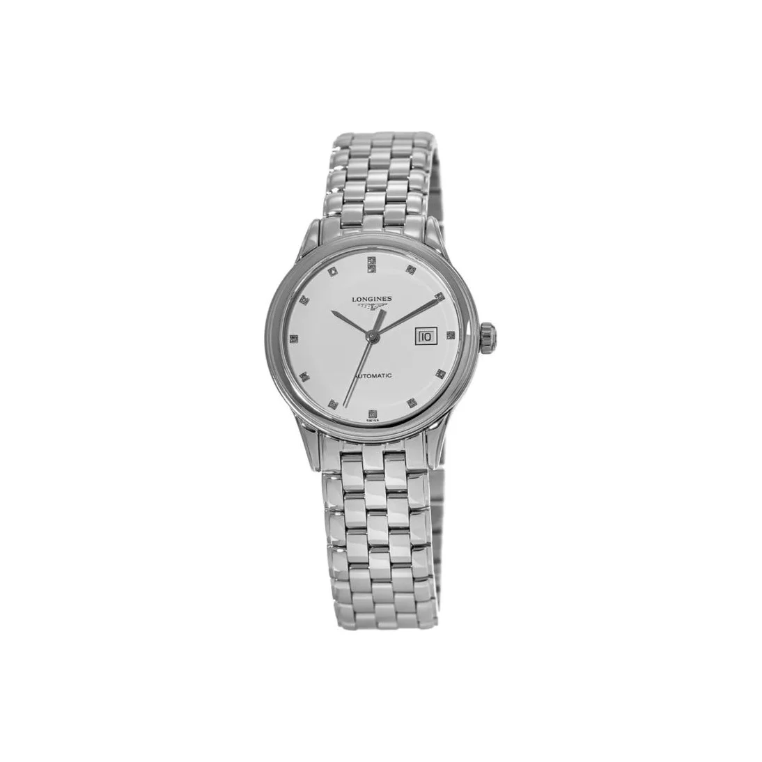 LONGINES Military Flag Collection Automatic Mechanical Movement Rhinestone Embellished Women's Watch 30mm L4.374.4.27.6