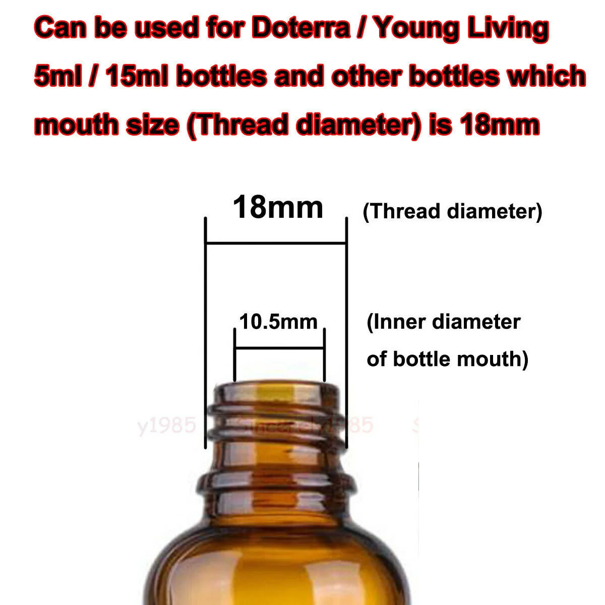 10x 20X Sprayer Head Sprinkler Nozzle Atomizer Screw Cap Lid for 18mm Doterra Young Living Essential Oils Bottle Roll on Perfume