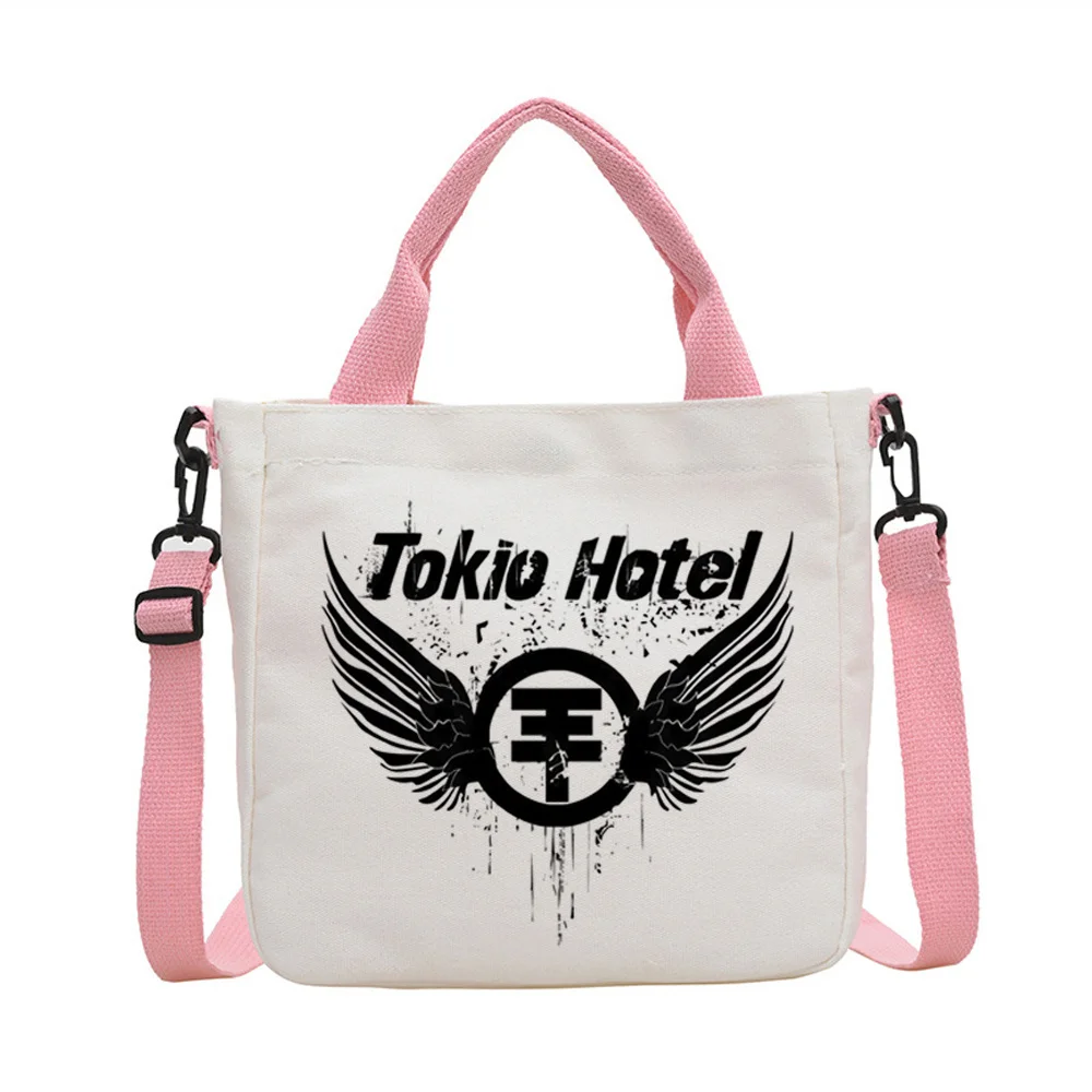 Music Tokio Hotel tote bag sac cabas canvas  einkaufstasche foldable shoulder  woman