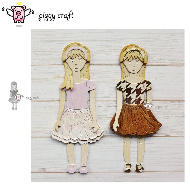 Piggy Craft metal cutting dies cut die mold New boy and girl Scrapbook paper craft knife mould blade punch stencils dies