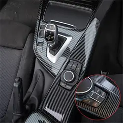 Accessori per BMW serie 3 4 3GT F30 F31 F34 F36 320i 318i LHD adesivi interni per auto in fibra di carbonio rivestimento del pannello del cambio