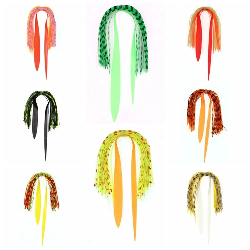 40 Strands Silicone Skirt Trailer Fly Tying Multi Color Jig Lures Skirt Artificial Silk Skirt Tying Material Tai Kabura