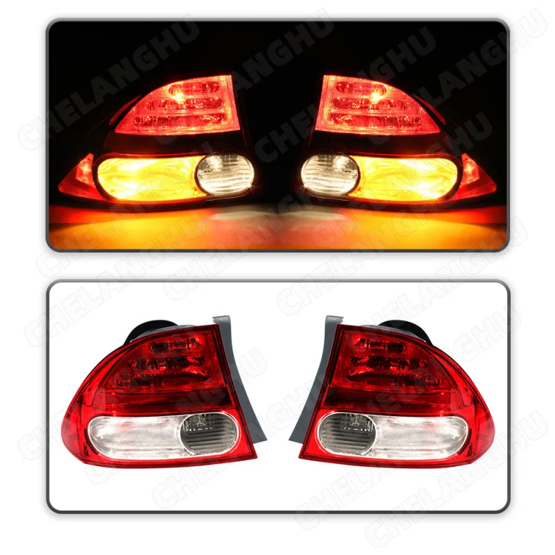 1Pair Left+ Right Tail Rear Lamp Outer Side light With Bulbs For Honda Civic 2009 2010 2011 Sedan 33501SNAA51 33551-SNA-A51