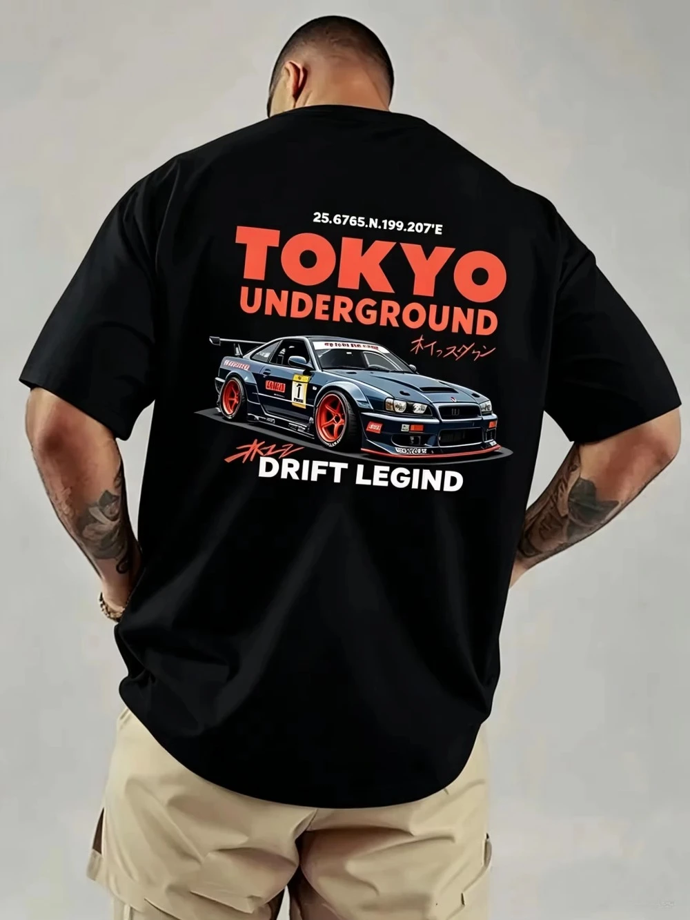 2026 JDM Drift Legend Racing Car T-shirt Tokyo Underground Print Unisex Oversized Cotton Short Sleeve Car Fan Tee Casual Tops