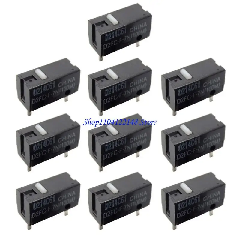P9FA 2/10pcs D2FC-F-7N (100M) Gamings Micro Switchs Micro Mice Fretting Button Micro Hot