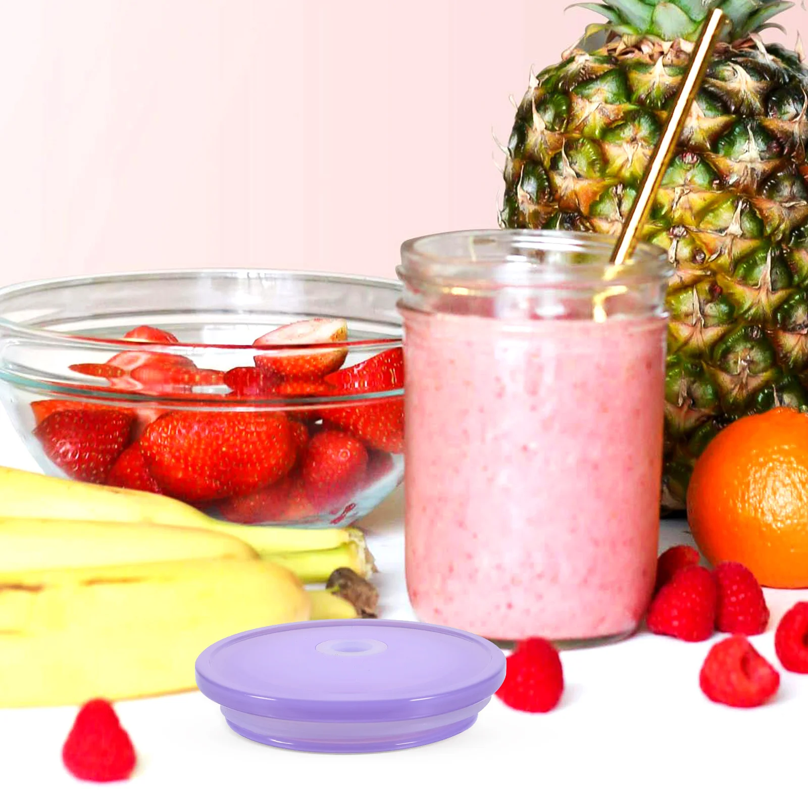 

4Pcs Mason Jar Lids Spill Proof Reusable Plastic Replacement Covers for Glass Water Cup Tumbler Mug Sealing Lid Universal Fit