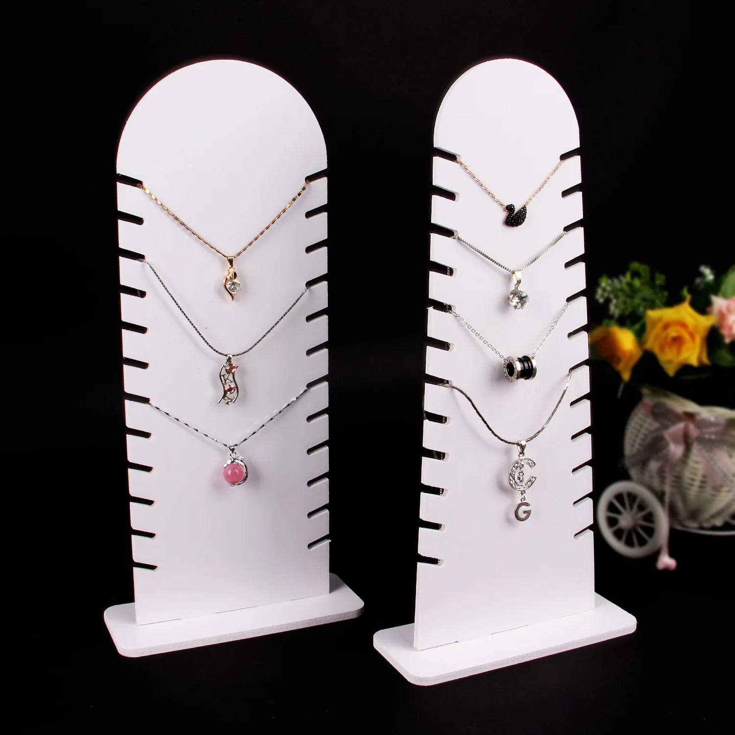 

Acrylic Jewelry Holder Organizer for Jewelry Storage Necklace Display Stand Holder Pendant Stand Necklace Props