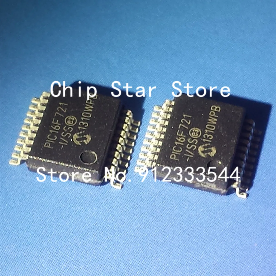 1PCS/Lot PIC16F721-I/SS PIC16F721 SSOP20 8Bit MCU Flash PIC16 Family PIC16F7XX Series Microcontrollers 100%New And Original