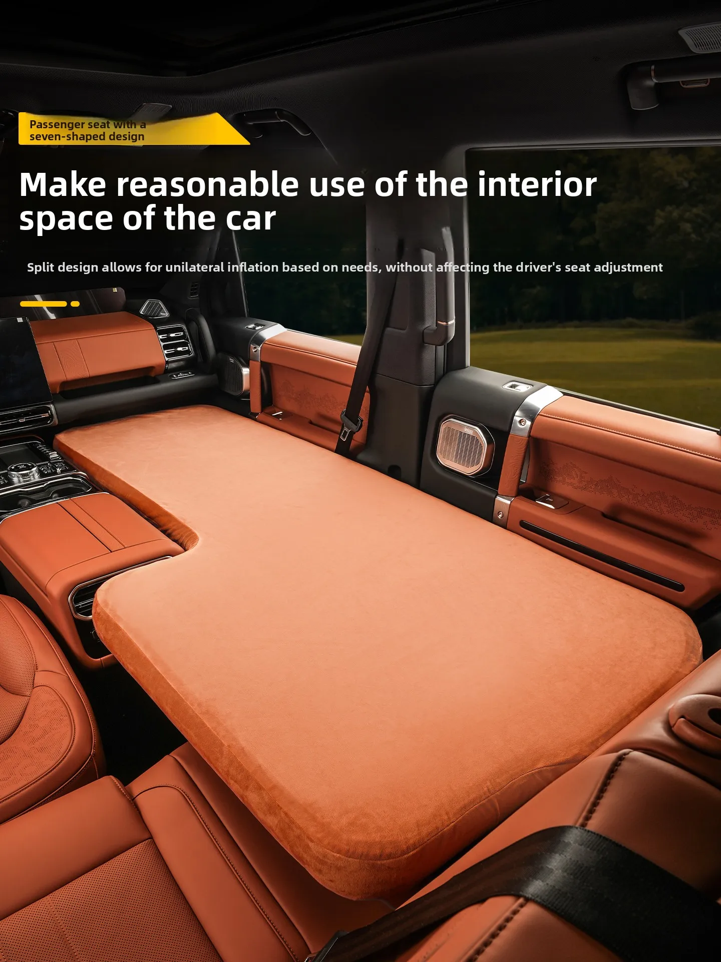 Car Inflatable Mattress For Jetour G700 2025 2026 Suede Trunk Inflatable Sleeping Pad Outdoor Camping Car Travel Bed Accessories detail image 3