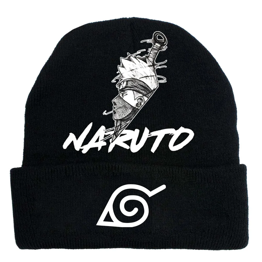 Anime Naruto Gebreide Muts Cartoon Naruto Anime Winter Gebreide Muts Warme Oorbeschermer Wintermuts voor Kerstmis Speelgoedcadeau