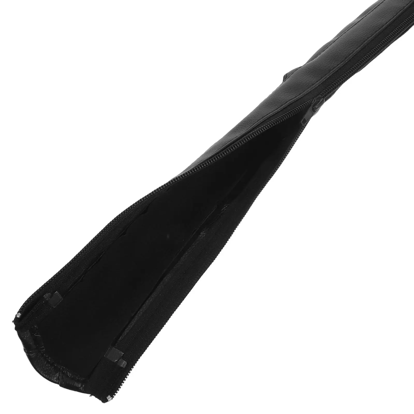 Stroller Handlebar Cover Black PU Material Universal Replacement Sleeve for Baby Strollers Zipper Closure Wear Resistant
