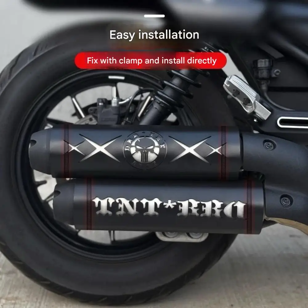 Blacked Exhaust Anti-Burn Heat Insulation Protector Guard Fit BENDA CHINCHILLA 500 chinchilla 500