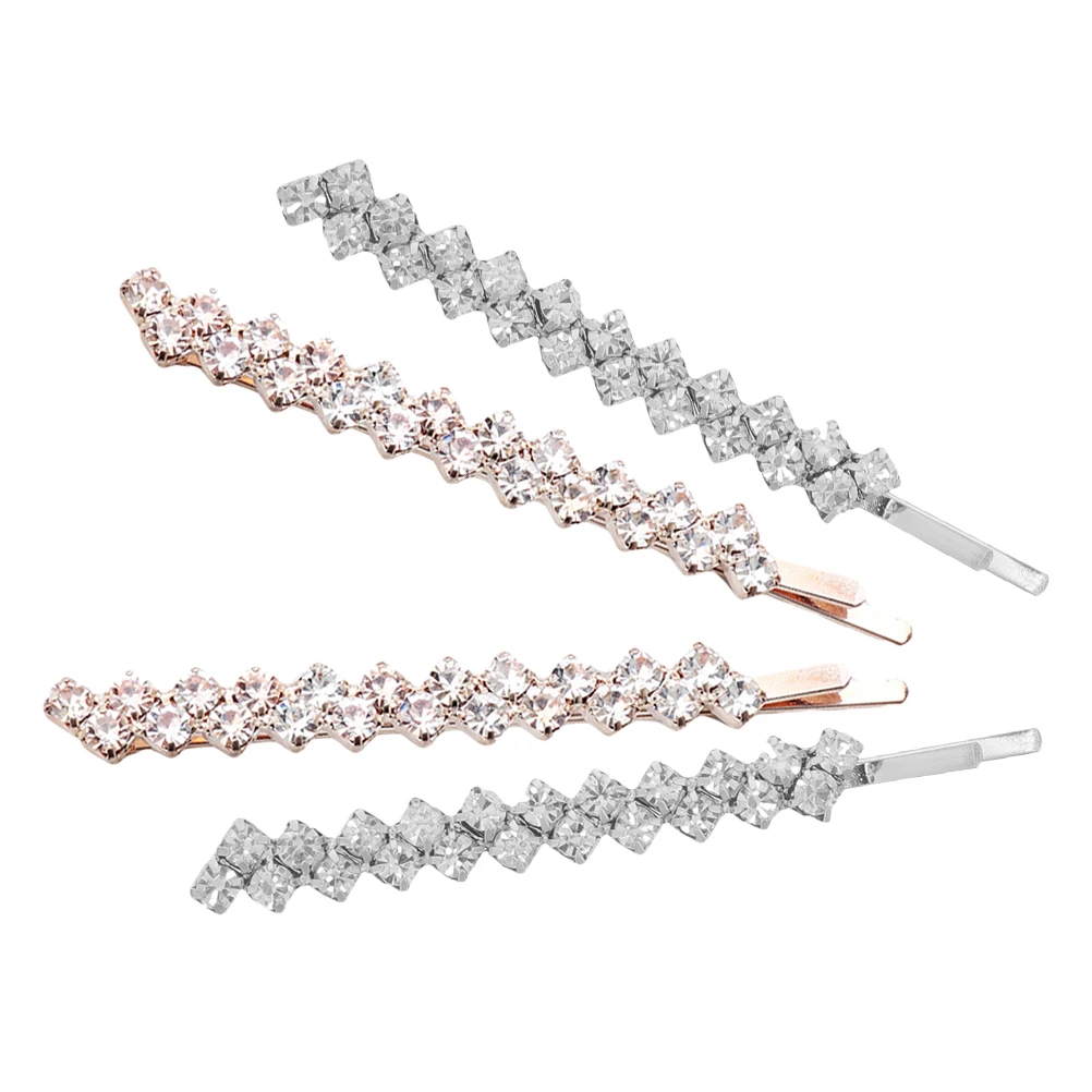 

Fashion Crystal Hairpin Girl Clips Bachelorette Zinc Alloy Bling Rhinestones Headgear