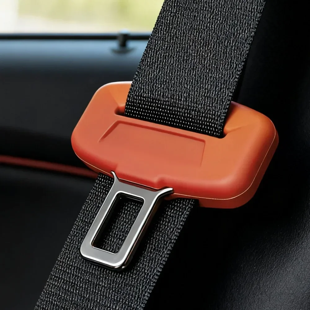 Autosicherheitsgurt-Schnallenabdeckung Weicher Kratzfester Silikon-Schutz Sicherheitsstecker Kollisionshülle Auto-Innendekor Zubehör – Detail 3