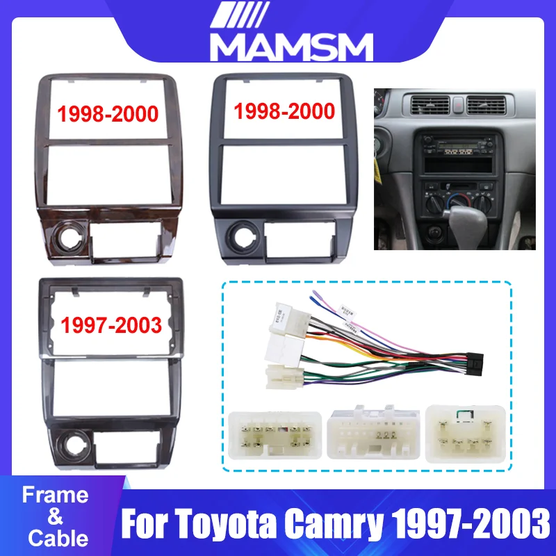 Car Android Radio Frame For TOYOTA CAMRY 1998-2000 Fascia Stereo Panel Harness Wire Canbus Decoder