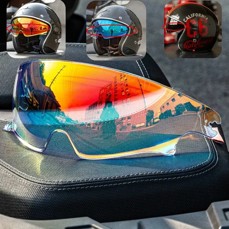 

Helmets Visortorc For Torct 587/V587 Motorcycle Helmet Lens Visor Plating Uv Protection Lens Faceshield