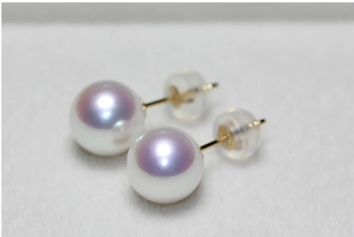 Elegant 11-12mm White Round Genuine Pearl Stud Earrings for Women Wedding Party Jewelry Accessories Dangle Hook Stud