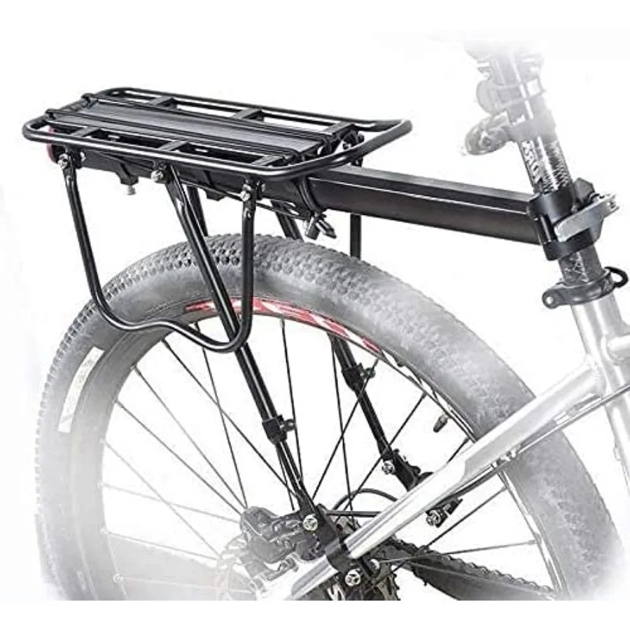

110 Lbs Capacity Almost Universal Adjustable Bike Luggage Cargo Rack Bicycle Accessories Equipment Stand Footstock Bicycle Carr
