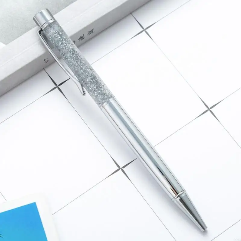cora-5pcs-sequins-drift-sand-metal-ballpoint-pens-refillable-metal-ballpoint-pens