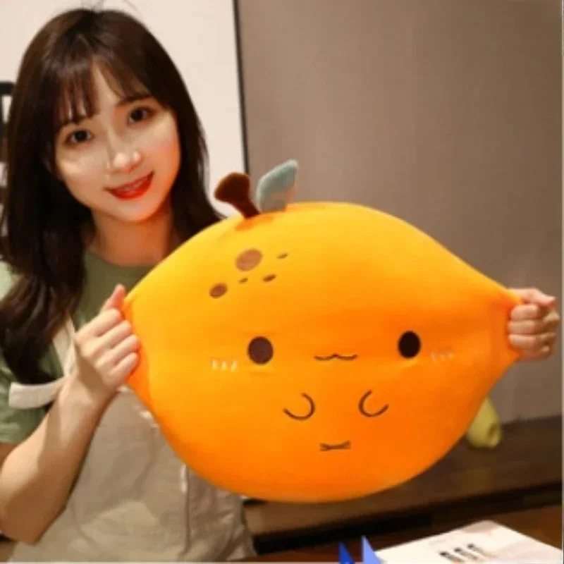 Juguete de peluche de 38cm, muñeco de fruta suave de dibujos animados, almohada bonita de melocotón y arándanos naranja, decoración de dormitorio, regalos de cumpleaños y Navidad para niños