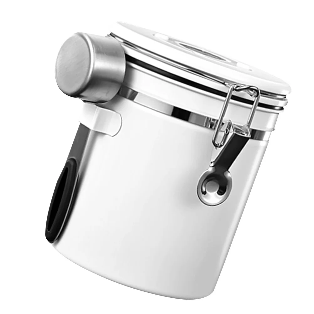 

1 Set Durable Stainless Steel Tea Canister Coffee Bean Jar Home Storage Container