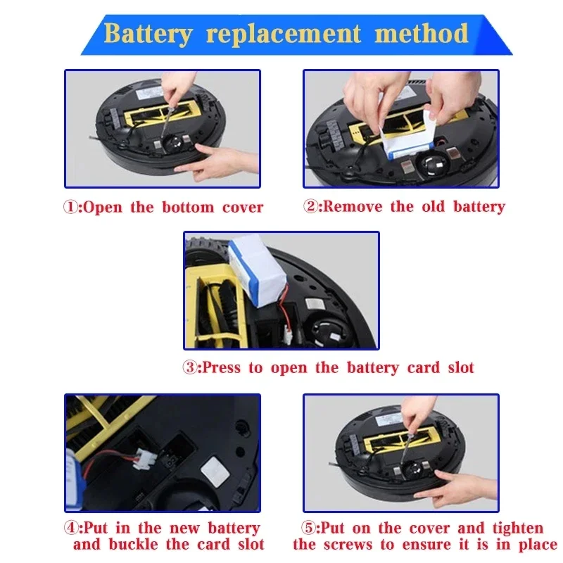 Batterie au lithium aste avec BMS intégré, aspirateur robot, 4S, 1P, 18650, HNip14.8 V, 3Ah, TO