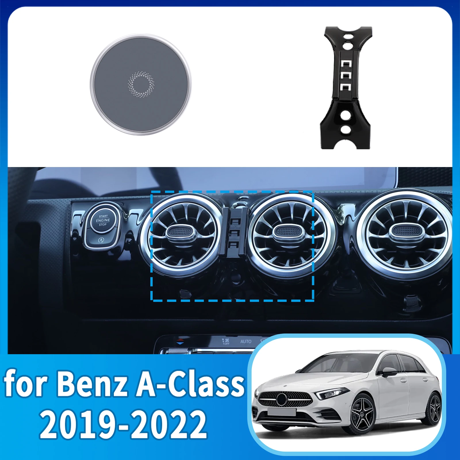 

fit for Mercedes-Benz A-Class 2019 2020-2022 W177 Custom Fit Phone Holder Mount Dashboard Screen Base No Drill Car​​ accessoires