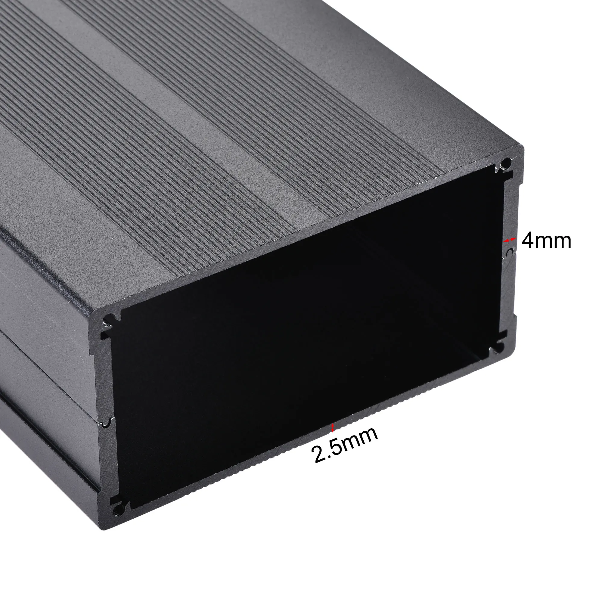 150x105x55mm Aluminum Electrical Split Project Case for Audio Amplifier Black Project Box Case with Screws Electrical Accessory