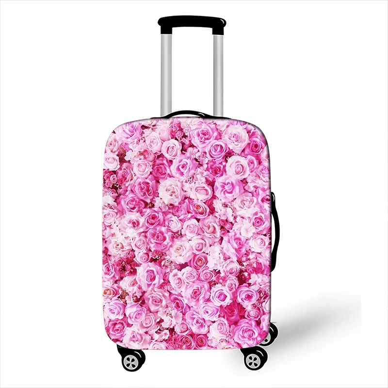 Pretty Flower Luggage Protective Covers for Travel Anit-dust Trolley Cases Cover Elastic Rose Suitcase Cover Travel Accessories