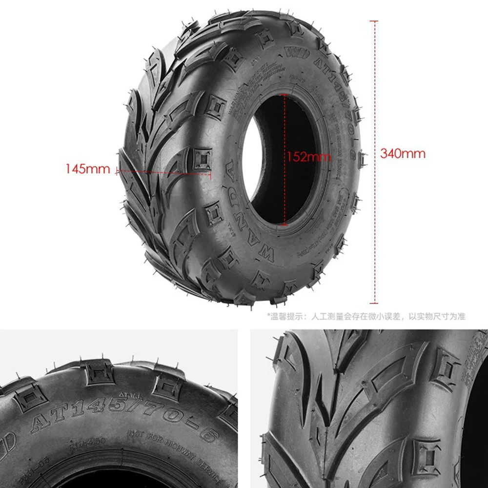 145/70-6 إطارات دون أنابيب 6 بوصة ATV الإطارات لمركبة أربع عجلات 50cc 70cc 110cc صغيرة ATV العجلات الأمامية أو الخلفية #2