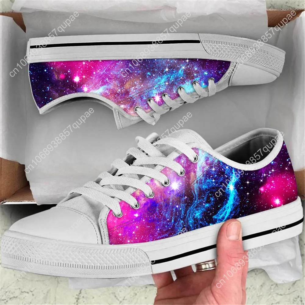 Multicolor Galaxy Star Space Print Woman Shoes Vulcanized Sneakers Spring/Autumn Low Top Light Ladies Canvas Shoe