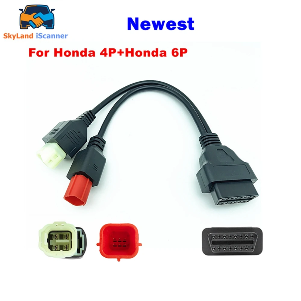 

Новейший для HONDA 4-контактный и 6-контактный разъем 2 в 1, супер практичный диагностический кабель OBD2, адаптер для считывания кодов неисправностей OBD, простой в эксплуатации