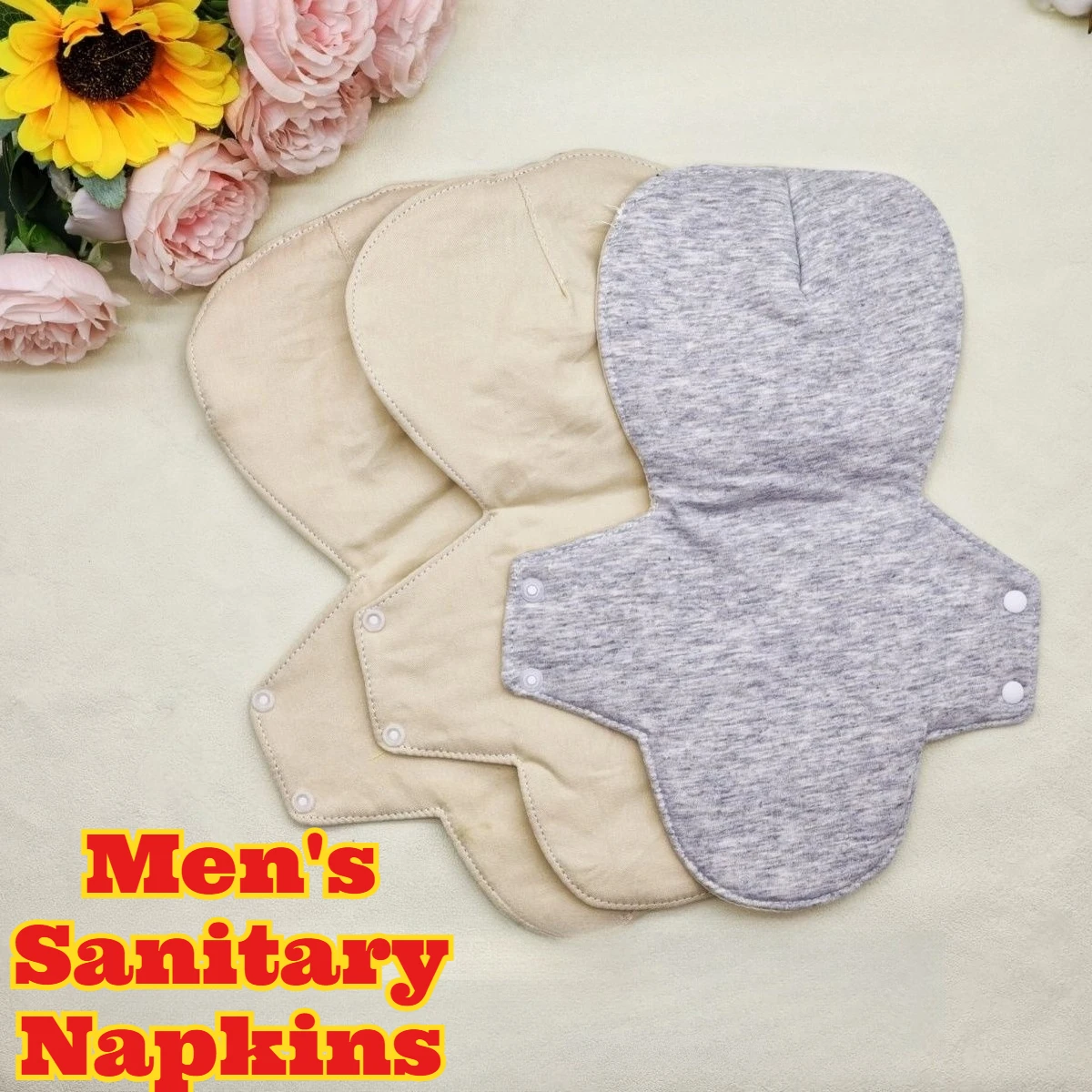 Reusable Men Pads Incontinence Hemorrhoid Protection Washable Cotton Leak Proof Pads Adult Bladder Control Underwear Liners Pads
